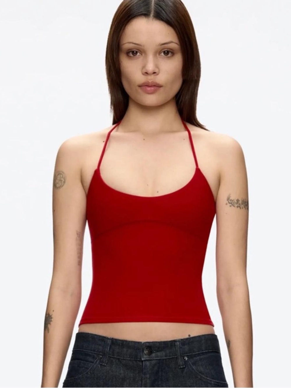 SOLDOUT NWOT TANKAIR spill halter red